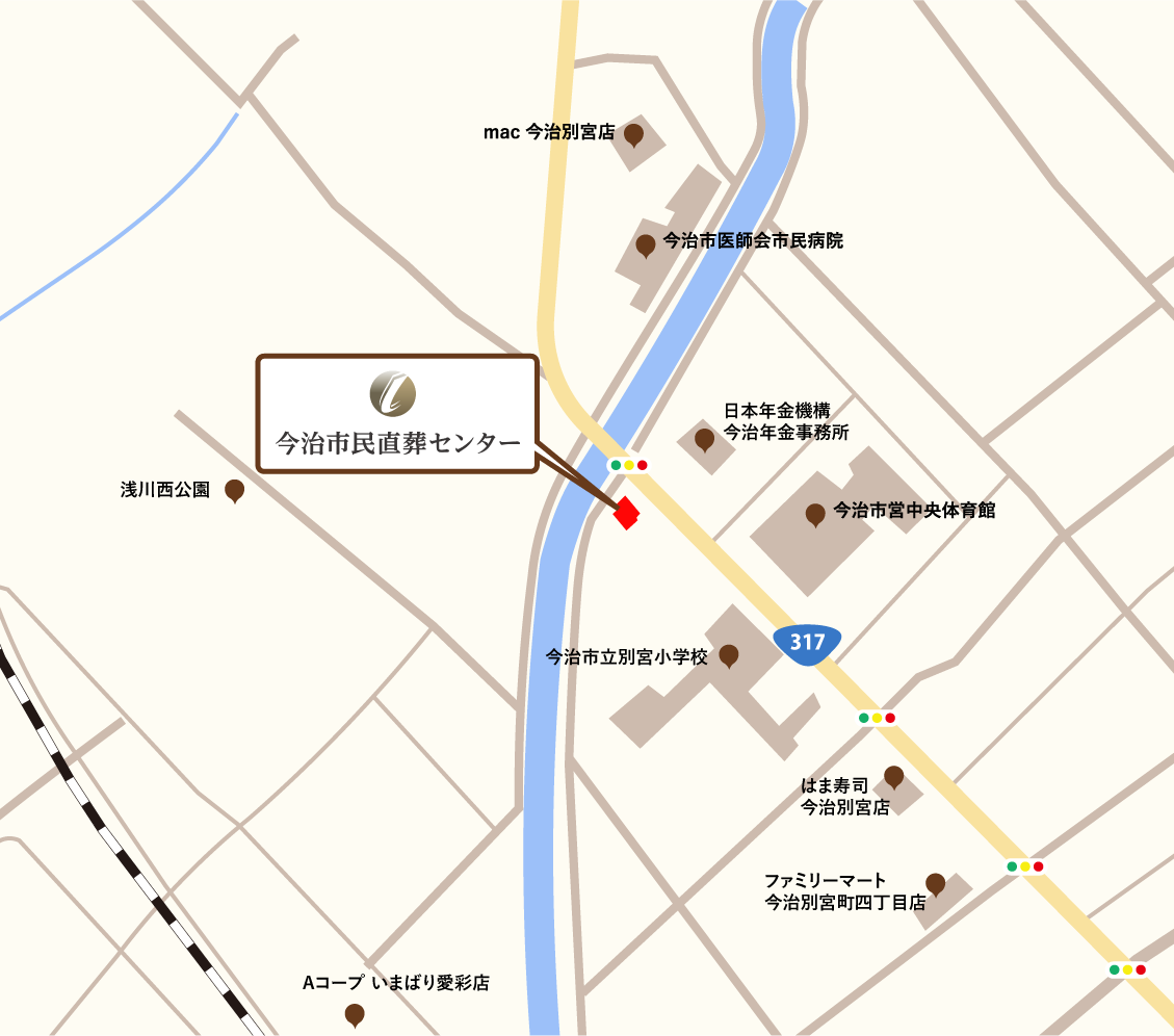 今治市民直葬センターの周辺地図